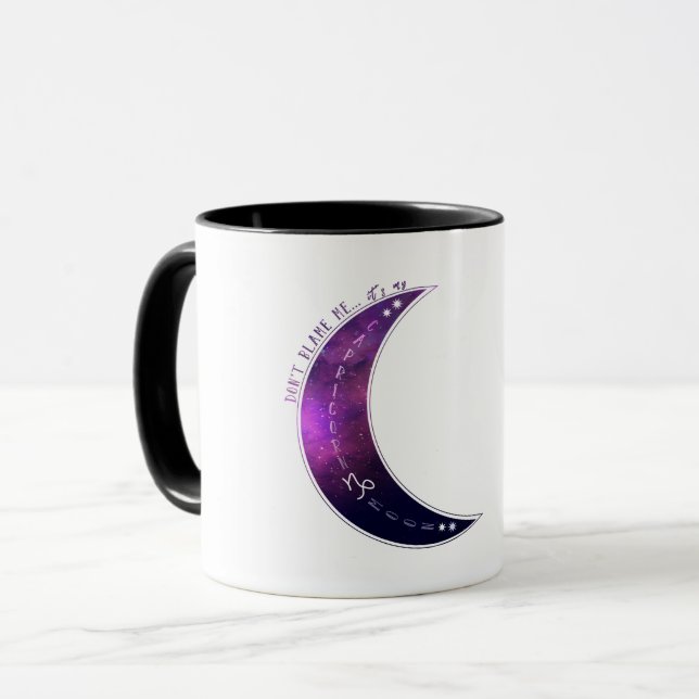 Caneca Não me Culpe... é meu Zodíaco Lua em Capricórnio (Frente Esquerda)