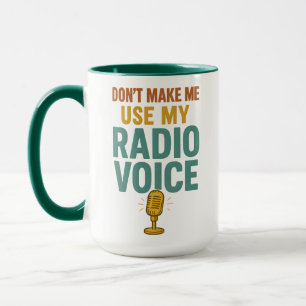 Caneca Não Me Faça Usar Minha Voz de Rádio Divertido Locu