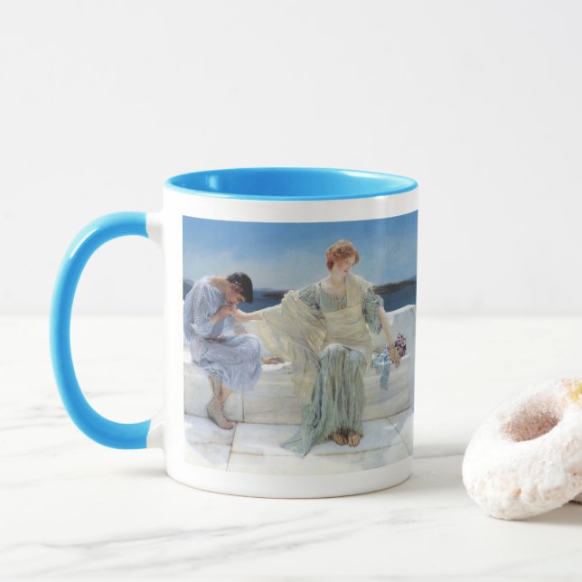 Caneca Não Me Pergunte Mais de Sir Lawrence Alma Tadema (Com Donut)