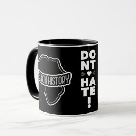 Caneca Não Odeie a História Negra