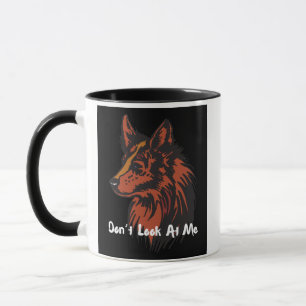 Caneca Não olhe para mim   Lone Wolf Attitude Mug