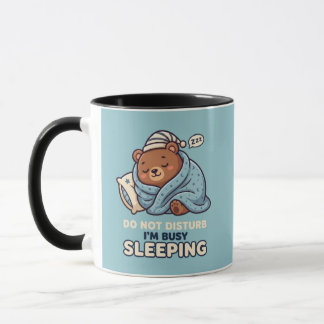 Caneca Não Perturbe Estou Ocupado Dormindo Fofo Dormindo