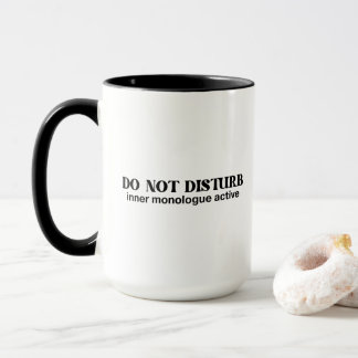 Caneca Não Perturbe Monólogo Interno Ativo Texto Divertid