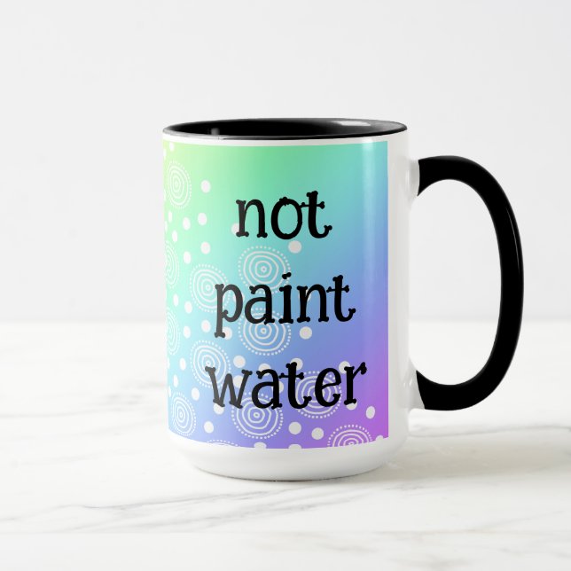 Caneca Não Pintar Água Engraçada Rainbow Coffee Mug (Direita)