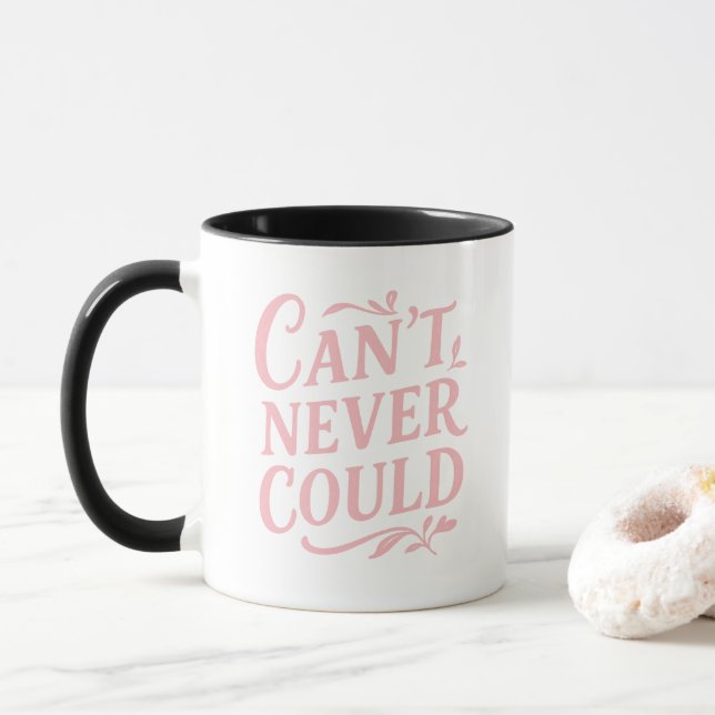 Caneca Não Pode Nunca Poderia Motivacional  (Com Donut)
