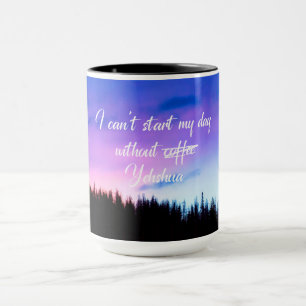 Caneca Não posso começar meu dia sem Yehshua