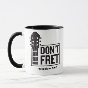Caneca Não se preocupe (Filipenses 4:6-7) Guitarra 