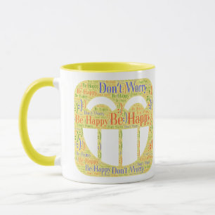 Caneca Não se preocupe, seja feliz.