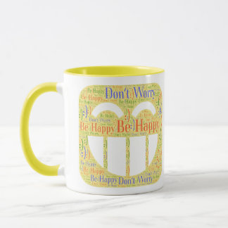 Caneca Não se preocupe, seja feliz.