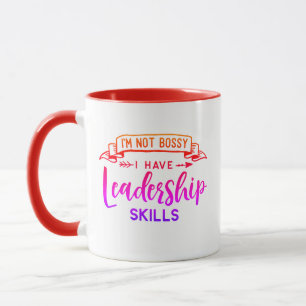 Caneca Não sou chefe. Tenho habilidades de liderança.