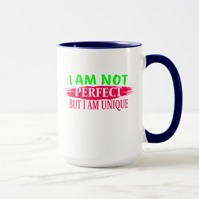 Caneca Não sou perfeito, mas sou único (Direita)