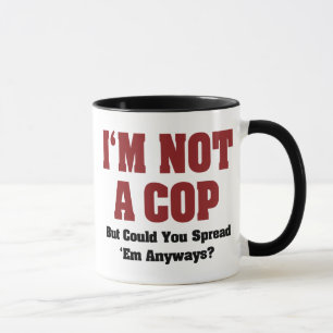 Caneca Não Sou Um Polícia - Humor Adulto Divertido e Safa
