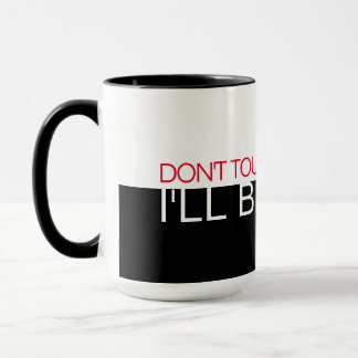 Caneca 'Não toque no meu café' Texto Vermelho Branco Meio