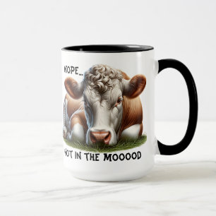Caneca "Não..." Vaca Personalizável com Piada