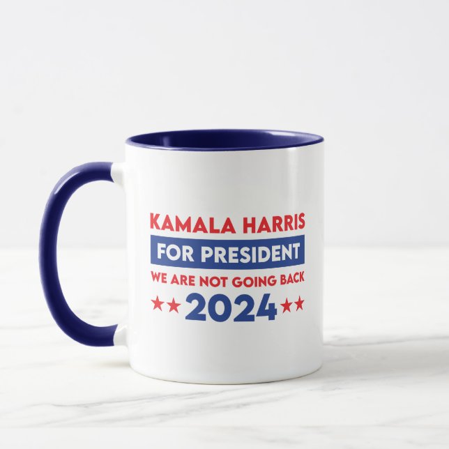 Caneca Não Vamos Voltar Para Kamala Harris Para O Preside (Esquerda)