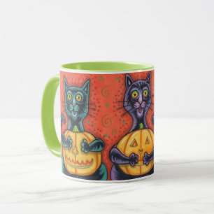 CANECA NÃO VEJA NENHUM MAU PRETO, HALLOWEEN COMBO MUG