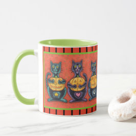 CANECA NÃO VEJA NENHUM MAU PRETO, HALLOWEEN COMBO MUG