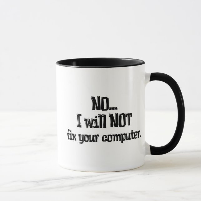 Caneca Não Vou Consertar Seu Computador (Direita)