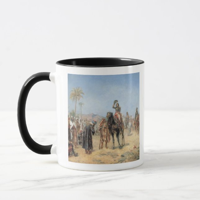 Caneca Napoleon que chega em uns oásis do egípcio (o óleo (Esquerda)