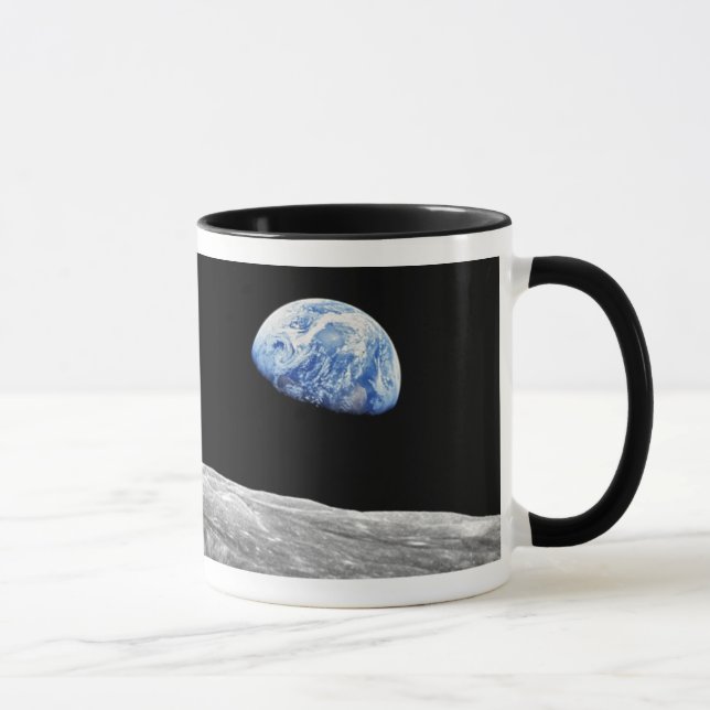 Caneca NASA Apollo 8 Earth Moon Orbit Lunar Foto (Direita)