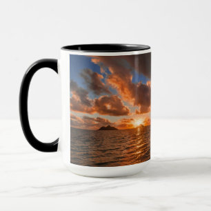 Caneca Nascer do sol na ilha de Mokulua