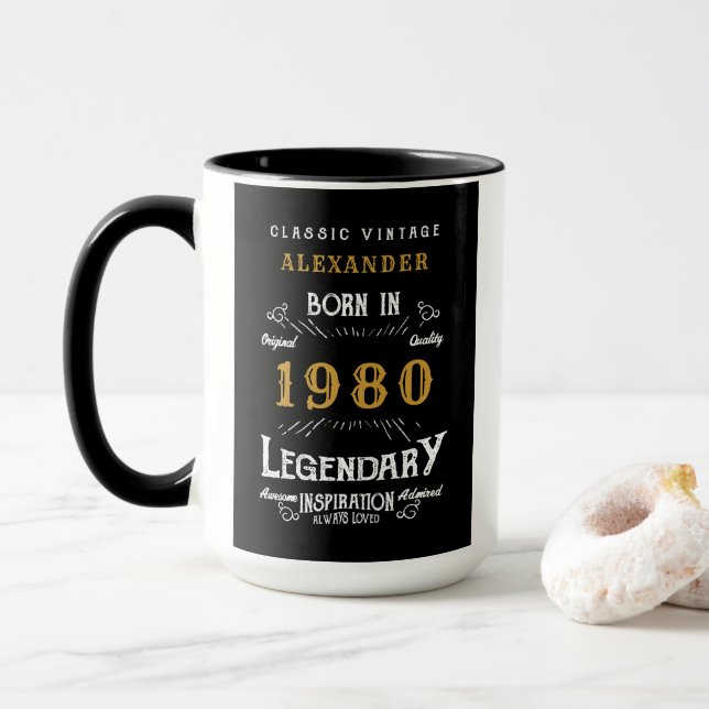 Caneca Nascer em Legenda de 1980 (Com Donut)