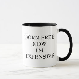CANECA NASCER GRATUITO AGORA SOU CARO CAFÉ MUG