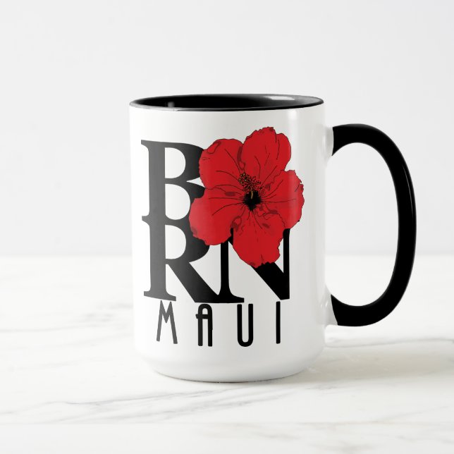 Caneca NASCER Maui Red Hibiscus 15oz (Direita)