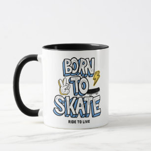 Caneca Nascer para a Corrida do Skate ao Vivo
