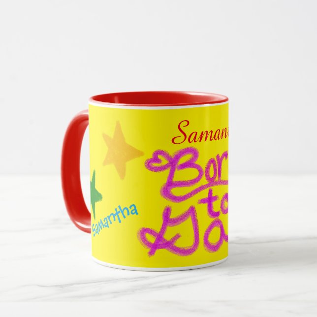Caneca Nascer para o nome do Guia Humor Mug (Frente Esquerda)