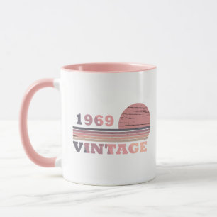 Caneca Nascido em 1969 vintage aniversário