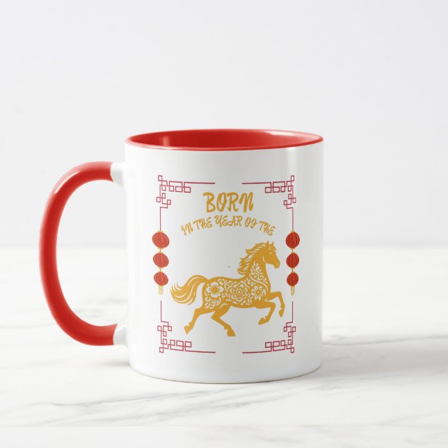 Caneca Nascido no Ano do Cavalo (Esquerda)