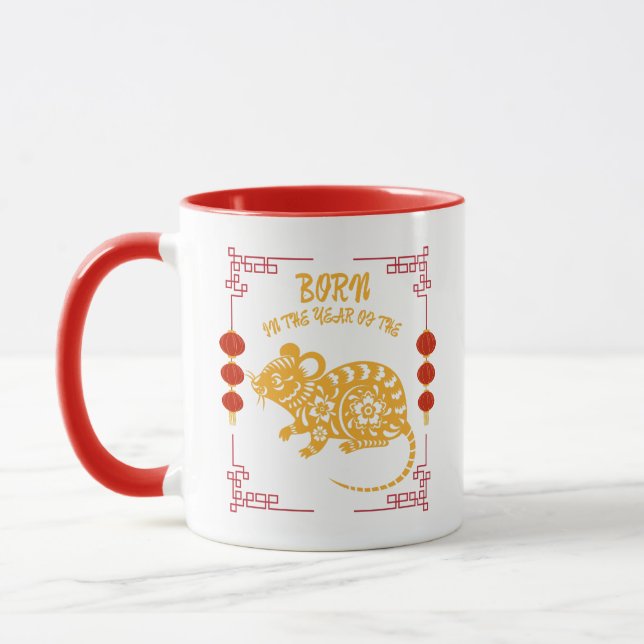 Caneca Nascido no Ano do Rato (Esquerda)