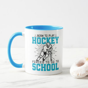 Caneca Nascido Para Jogar Hóquei Presente De Aniversário