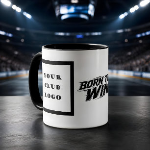 Caneca Nascido para Vencer Clube Atlético Logotipo Negrit