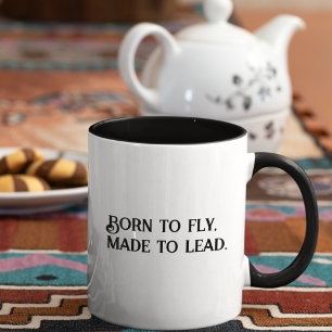 Caneca NASCIDO para Voar Feito para Liderar,Inspirador, P