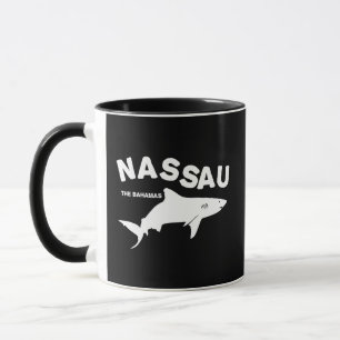 Caneca Nassau - Camisa-T de mergulho de tubarão das Baham