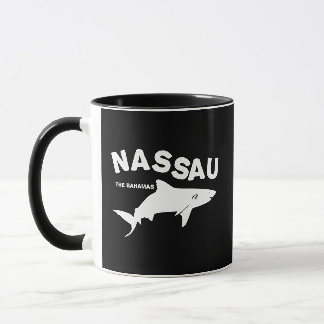 Caneca Nassau - Camisa-T de mergulho de tubarão das Baham (Esquerda)