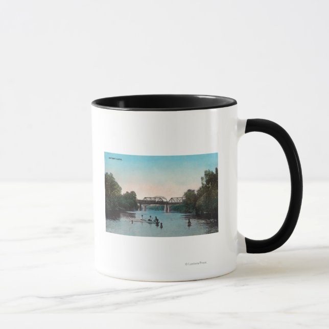 Caneca Natação e Barco no lago de Winters (Direita)