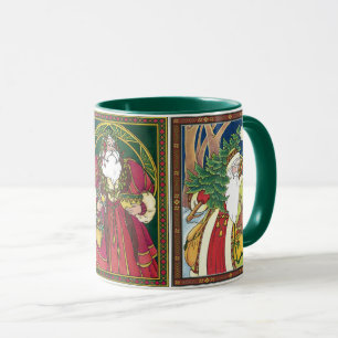 Caneca Natais vintages, 3 Papai Noel Diferentes