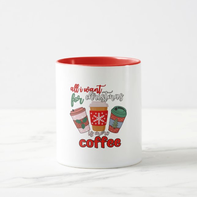 Caneca Natais vintages Café Lover Holiday Mug (Centro)