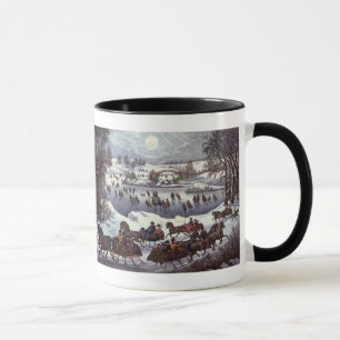 Caneca Natais vintages, Central Park no inverno