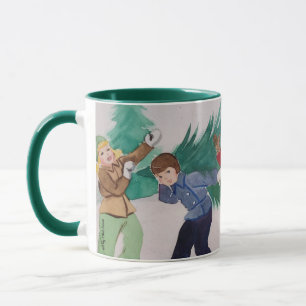 Caneca Natais vintages De Água - Cor De Dois Tons