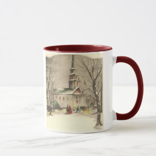 Caneca Natais vintages, Igreja na Paisagem das Neves do I
