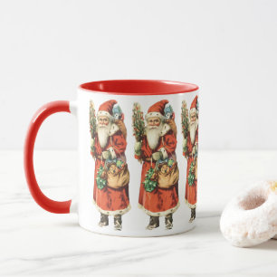 Caneca Natais vintages, Imagem do Pai Natal Cortada