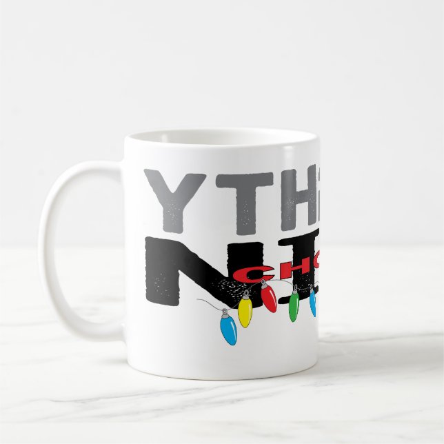 Caneca Natal 11 oz. "Bela escolha malvada" (Esquerda)