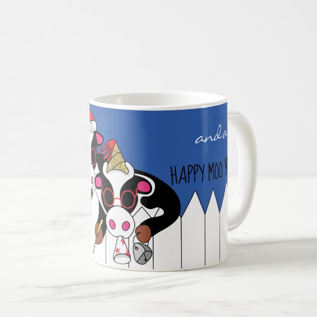 Caneca Natal 11 oz. "Feliz Ano da Moo" (Frente Esquerda)
