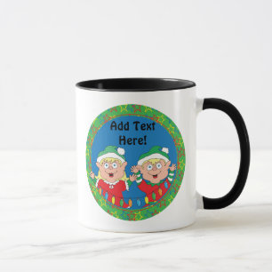 Caneca Natal 11 oz. Personalizar "Elves"