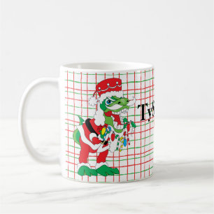 Caneca Natal 11 oz. TySANTAsaurus Rex
