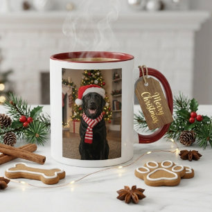 Caneca Natal Aconchegante do Lab Negro Feliz